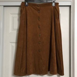 Faux Suede Skirt